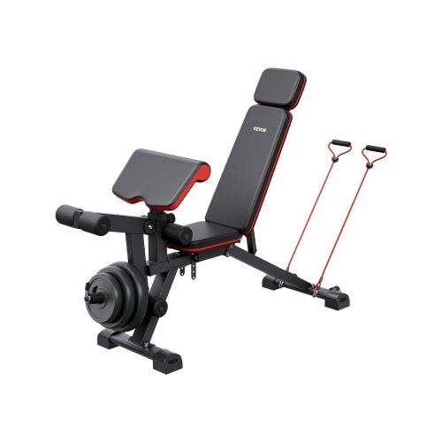 VEVOR Weight Bench, 800lbs Adjustable Weight Bench Press for Full Body Workout, Exercise Sit up Bench for Home Gym Strength Training, Flat Bench with