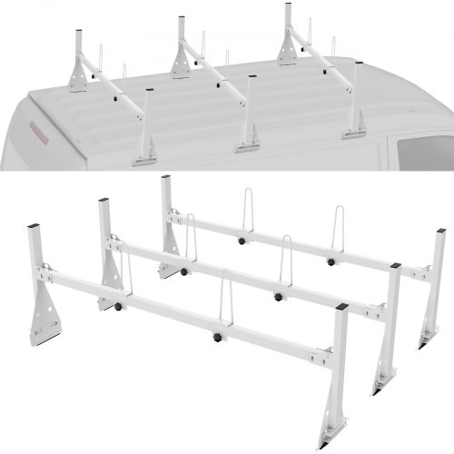 

VEVOR Trailer Ladder Rack Van Roof Ladder Rack 600 lbs 56.7-63 inch Adjustable