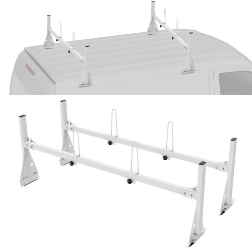 

VEVOR Trailer Ladder Rack Van Roof Ladder Rack 600 lbs 56.7-63 inch Adjustable