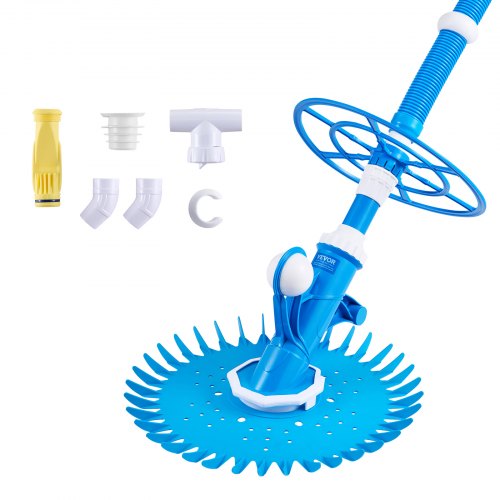 VEVOR Suction Pool Cleaner, Automatic Pool Vacuum Cleaner, Suction Side Automatic Pool Cleaner, Suction Vacuum Pool Sweeper with 12 Hoses, for In-grou