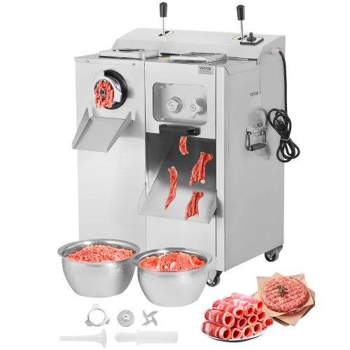 

VEVOR Commercial Electric Meat Grinder Slicer 6.35 kg/Min Sausage Stuffer Maker