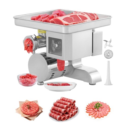 

Commercial Electric Meat Grinder Slicer 11 Lbs/Min Sausage Stuffer Maker Kitchen