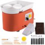 11" Electric Pottery Wheel Machine w/Foot Pedal 16pcs Shaping Tools 1pc Apron