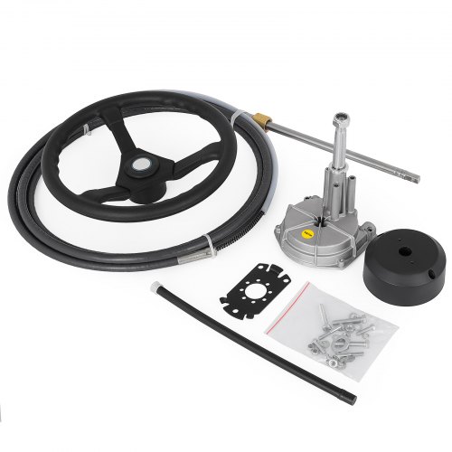 SeaStar SS13710 Safe-T Quick Connect Rotary 10ft Steering Kit With Wheel