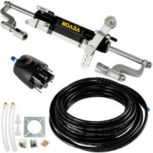 Boat Steering System 300HP Hydraulic Steering Kit with Helm Pump Cylinder For Mercury & Honda