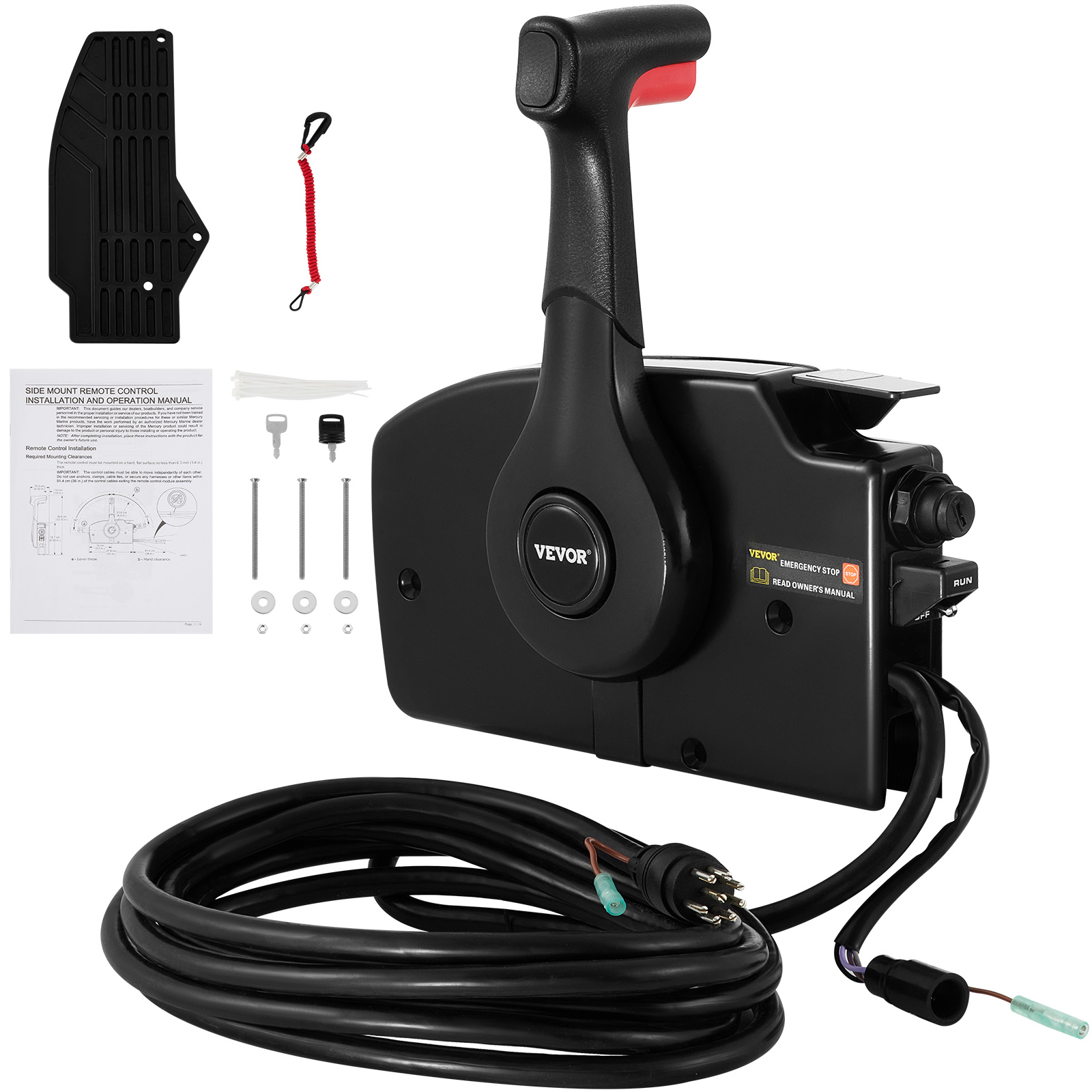 VEVOR 881170A3 Throttle Outboard Remote Control Compatible w/ Mercury Side Mount от Vevor Many GEOs