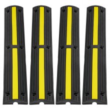VEVOR 4 PCs 39'' Cable Protector Ramp 18000 lbs Speed Bump Floor Cable Protector