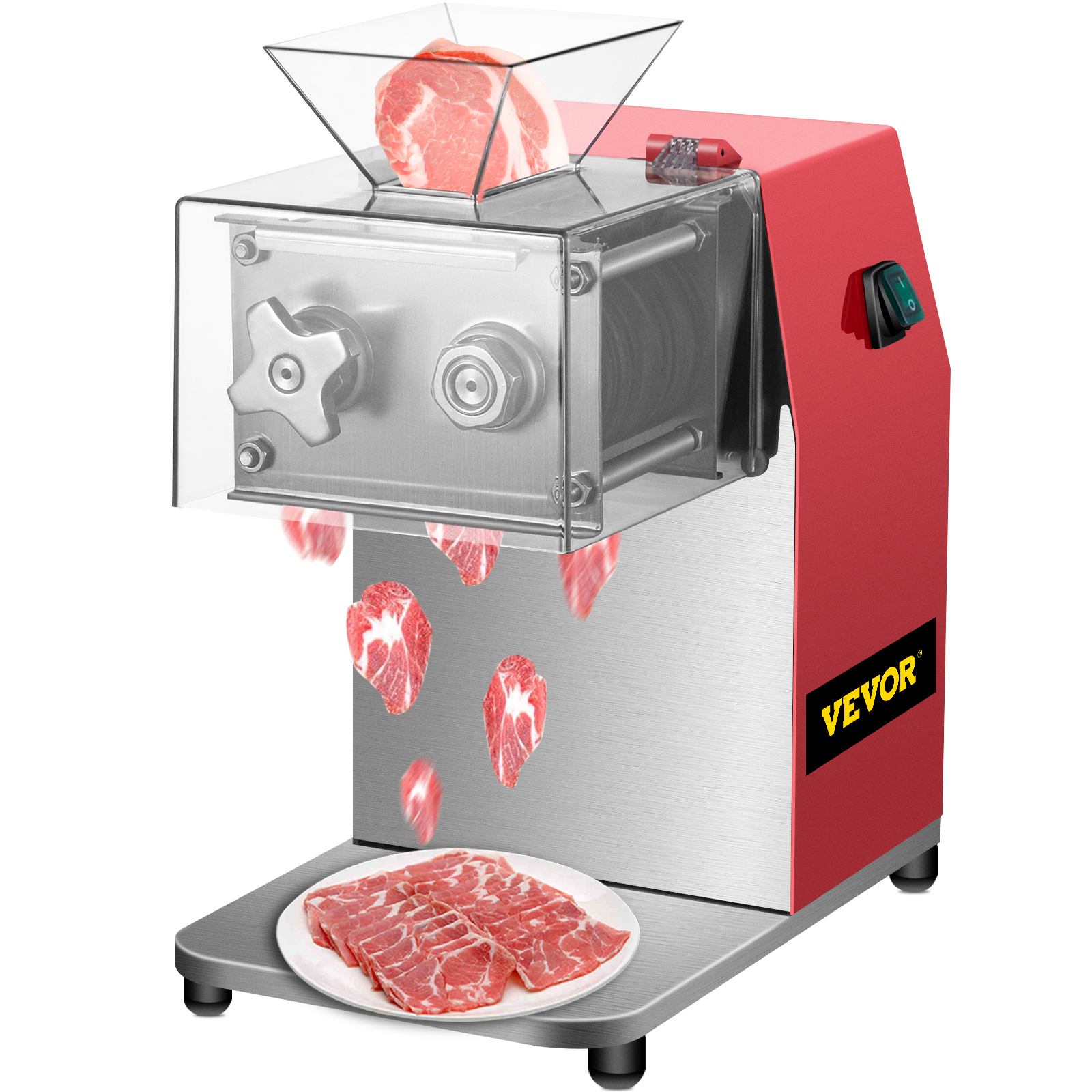 Vevor 250kg/h Meat Cutting Machine 850w 5mm Blade Commercial Meat Cutter Slicer от Vevor Many GEOs