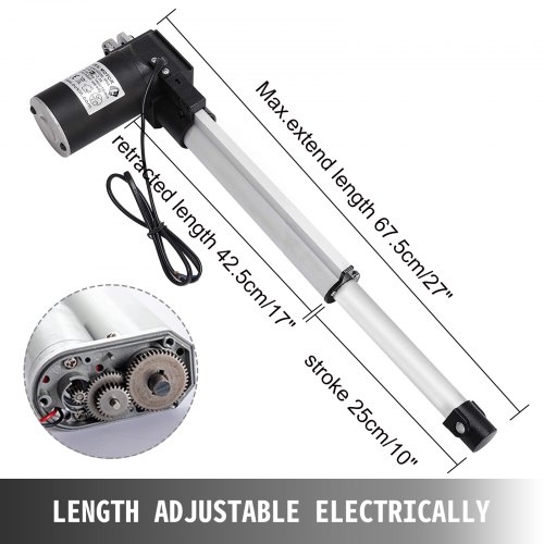 Electric Linear Actuator 10 Inch Stroke Motor 12 Volt DC 330 Pounds Max Lift for sale online 