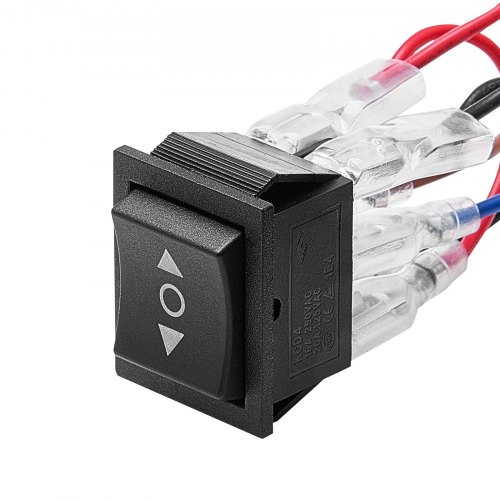 VEVOR Rocker Switch, 6 Pin Momentary DPDT Rocker Switch, 3-Position (ON)-Off-(ON) Polarity Reversing Switch AC 250V/16A 125V/ 20A for Auto Car Boat Household Appliances