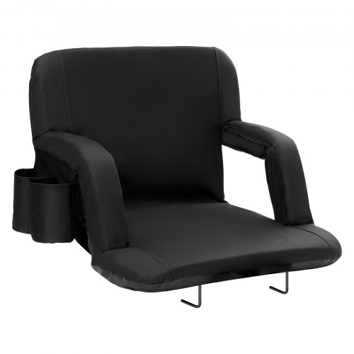 VEVOR Stadium Seat with Back Support, Wide Bleacher Seat Back, Folding Padded Cushion Stadium Chair, Portable Reclining Chair with Hook Pocket Cuphold