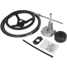 12 Feet Boat Rotary Steering System Outboard Kit SS13712 Marine With 13.5" Wheel