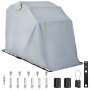 VEVOR Motorcycle Shelter Motorcycle Cover Grey Motorcycle Shelter Shed w/ Lock