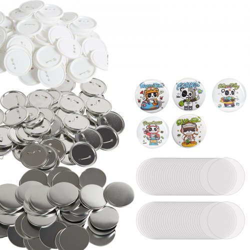 

VEVOR 3" 75mm Button Badge Parts Supplies for Button Maker Machine 200 Sets.Badge machine not included