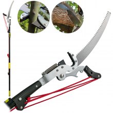 5.4~17.7ft Extendable Tree Pruner/pole Saw 3-sided Blade Sk5 Spring Steel