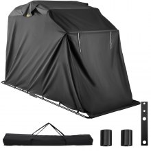 VEVOR Motorcycle Tent Motorbike Cover 600D 106.3"x41.3"x61"/270x105x155 cm Larger Shelter UV Resistant Dustproof Shield Fit Most Motorcycles