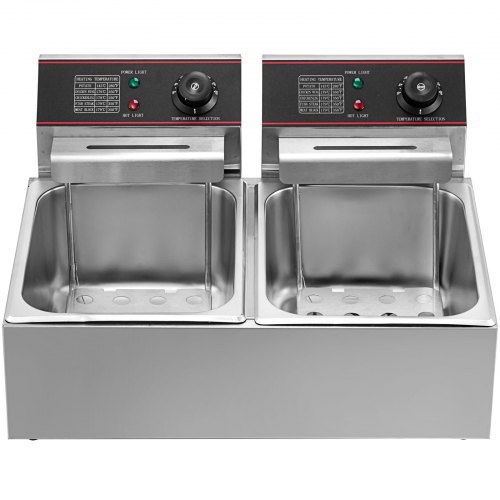 Commercial 6L 2200W Electric Deep Fryer Fat Chip Single Tank Stainless Steel 