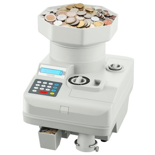 

Coin Counter Professional Coin Sorter LED Display Holds up to 11000 Coins