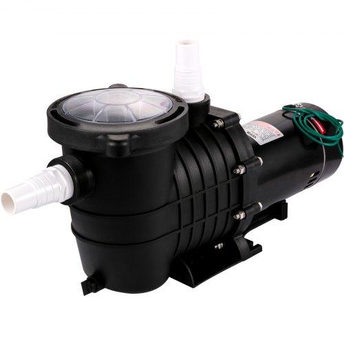 VEVOR Pool Pump, 2HP Swimming Pool Pump, 1500W 6657GPH In/Above Ground Pool Pump, Silent Pool Motor w/ Thermal Protection, Single Speed Filter Pump w/Strainer for Spa Water, Swimming Pool, Bathtub