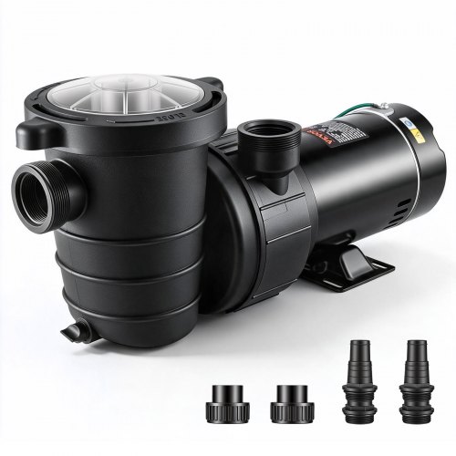 Vevor Above Ground Pool Pump, 1HP, 80 GPM Max. Flow Single Speed Swimming Pool Pump, 120V 3450 RPM 36 ft Max. Head Lift Pool Pump with Filter Basket, for Above Ground Pools Hot Tubs Spas