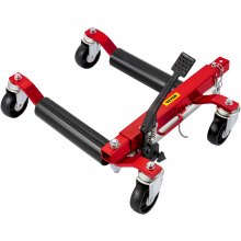 VEVOR Hydraulic Wheel Dolly 1500 lbs / 680 kg*1 pcs, Car Skate Vehicle Positioning Jack Foot Pump Hydraulic Tyre Lift Roller Dolly Hoist (Tyre Width 12inches, 4 double-bearing universal casters) Car