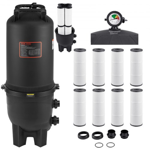 

725 sq.ft² Cartridge Pool Filter Valve 21207GPH Swimming Pool Filtration System