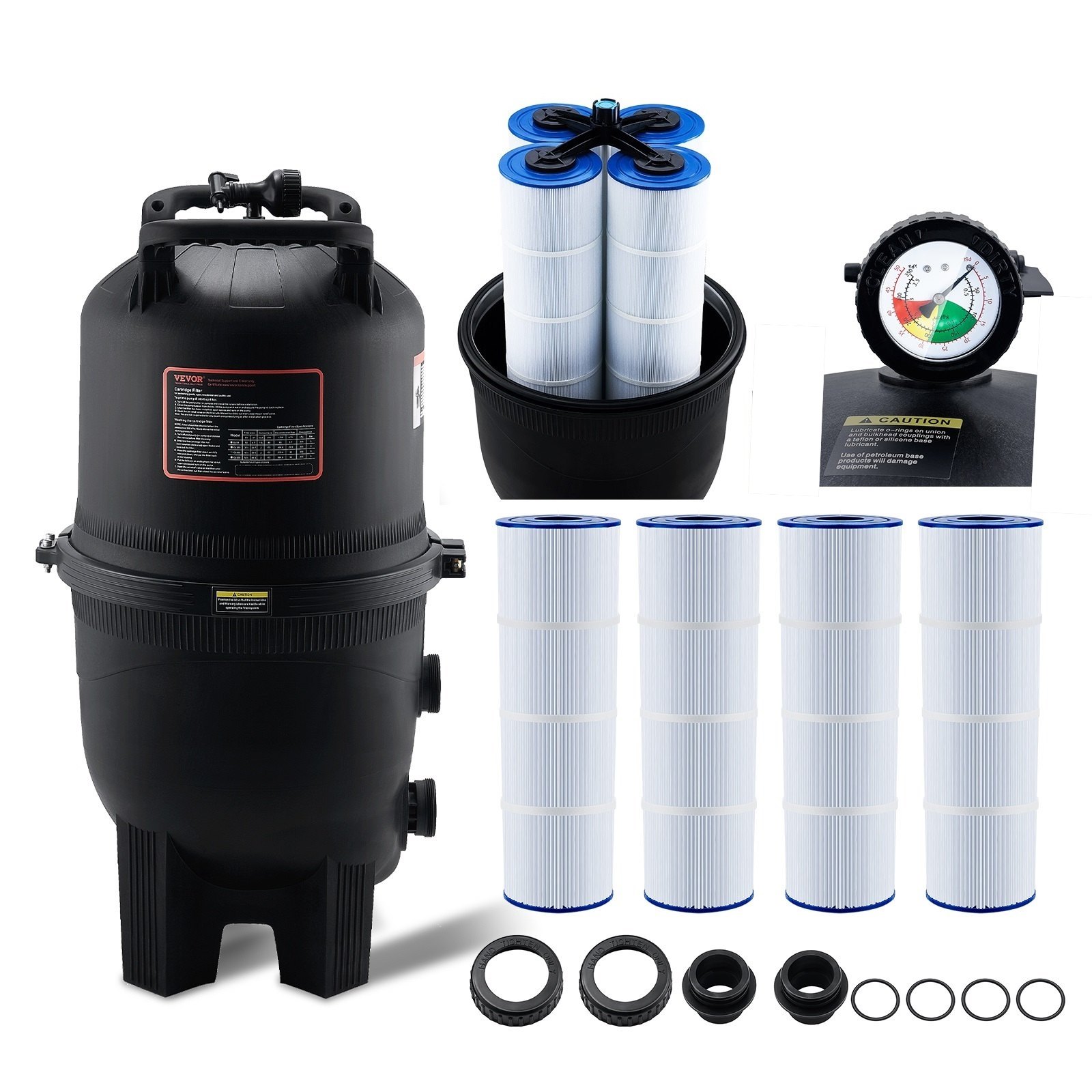 VEVOR Kassettbasseini filter, 38,4 kg