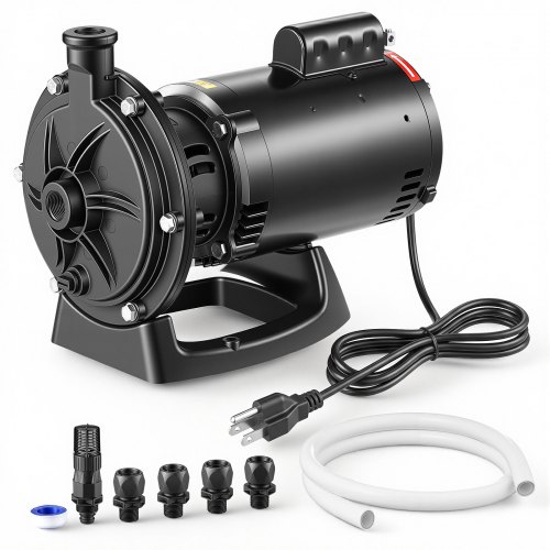 Vevor Booster Pump 1.5 HP 40 GPM ODP Motor for Pressure Side Pool Cleaners, AC 120V Pool Booster Pump, 140 ft Max Head, NPT 3/4 in Inlet/Outlet, Wide Compatibility, Quick Connect Easy Installation