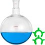 VEVOR Round Bottom Flask Receiving Flask 2000 ml Reaction Flask with Single Neck