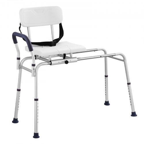 

VEVOR Sliding Tub Transfer Bench Shower Chair & Cut-Out Seat Reversible Backrest