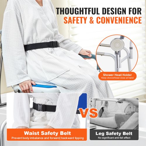 VEVOR Sliding Tub Transfer Bench with 360 Degree Swivel Seat detail photo 14