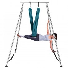 Yoga Aerial Trapeze Stand Yoga Swing Frame Hammock Bracket w/ 236" Aerial Silk