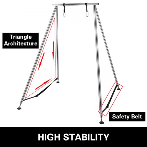 Details about   Aerial Stand Portable Yoga Swing Stand Fitness Frame Indoor w/6M Aerial Hommock 