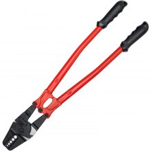 VEVOR 24 Inch Hand Swager Crimper 5 Cavity 1/16 to 3/16inch Swaging Tool for Copper Aluminum Oval Sleeves and Stop Sleeves Wire Rope Crimping Tool Propress Swage Tool Long Handle Labor Save