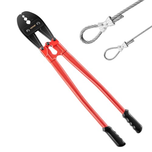 

VEVOR 762mm/30" Hand Swager, Swaging Tool for 5/32", 1/4" and 5/16" Aluminum/Copper Sleeves