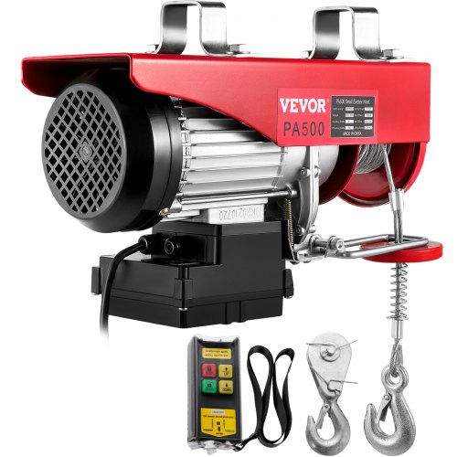 VEVOR Electric Wire Cable Hoist Winch Crane Lift 1100LBS Wireless Remote Control