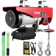 Vevor 1800lbs Electric Wire Cable Hoist Winch Engine Crane Lift Remote Control