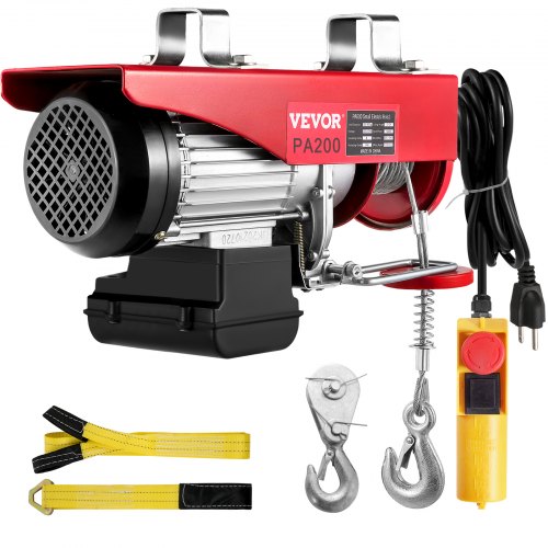VEVOR Electric Wire Cable Hoist Winch Crane Lift 440LBS with 6.6ft Control Cord