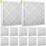 Vevor Hepa Filter Replacementset Pleated Air Filter16 X16 In 12pcs Merv 8 White