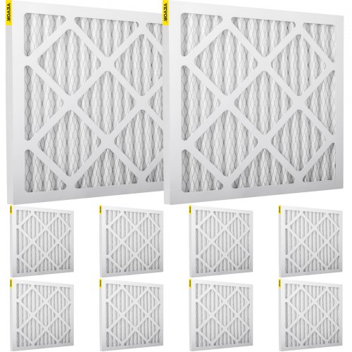 Vevor Filter Replacementset Pleated Air Filter16 X16 In 10pcs Merv 8 White
