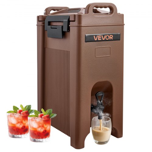VEVOR Insulated Beverage Dispenser, 5 Gal/19L Hot and Cold Beverage Server with Spigot & Handle, Food-Grade Thermal Drink Dispenser Cooler for Tea Cof
