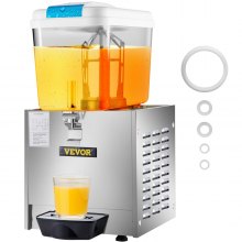 Vevor Commercial Cold Beverage Juice Dispenser Cold Frozen Ice Drink 4.8 Gallon