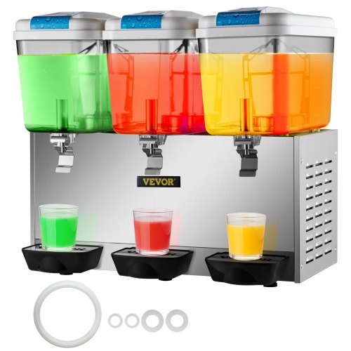 Details about   2x3L 3L Tank Commercial Juice Beverage Dispenser Frozen Cold Fruit Drink 