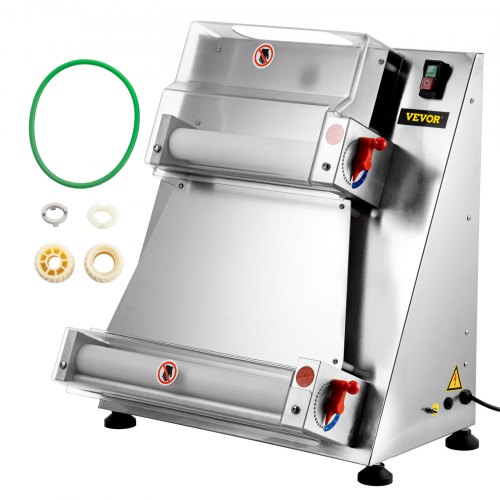 VEVOR Commercial Dough Roller Sheeter 15.7inch Electric Pizza Dough Roller Machine 370W Automatically