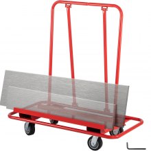 VEVOR Drywall Cart, 45.3"L × 21.7"W × 31.5"H Drywall Sheet Carts with 2200 LBS/1 Ton Load Capacity, Heavy Duty Plasterboard Trolley w/ Four 5" Wheels, Service Dolly for Handling Sheetrock Sheet Panel