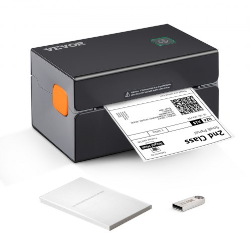 VEVOR Thermal Label Printer, 300DPI for 4x6 Mailing Packages, Bluetooth & Automatic Label Recognition, Support Windows/MacOS/Linux/Chromebook/Android/IOS, Compatible with Amazon, eBay, Etsy,etc, Black