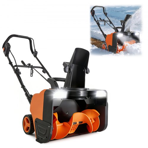 

VEVOR Electric Snow Blower, 20 inch 15A Corded Snow Thrower with Dual LED Headlights & 180° Rotating Chute, 25FT Throwing Distance, 12" Depth Clearing, Walk-Behind Snowblower for Driveway Sidewalk
