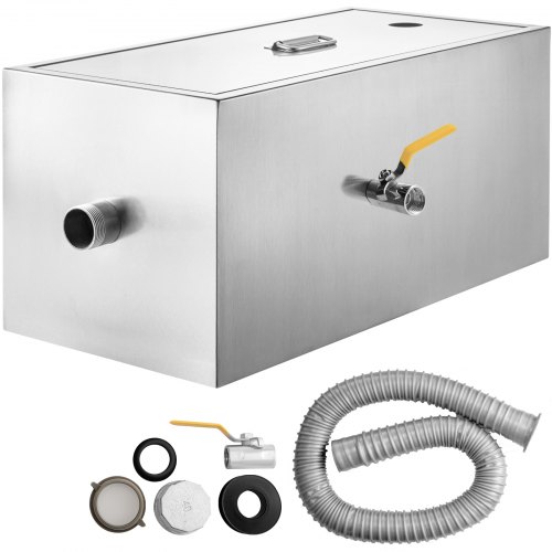 Vevor Commercial Grease Interceptor Grease Trap 20lb 13gpm Stainless Interceptor