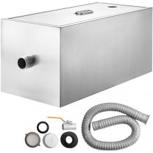 Vevor Commercial Grease Interceptor Grease Trap 8lb 6gpm Stainless Interceptor