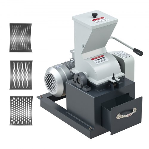 

VEVOR Hammer Crusher, 2.5KW 220V Electric Rock Stone Shatter Grinder, Glass Crushing Machine with 100 to 200 kg/h Crushing Capacity, Coal Crusher Milling Machine with 0.12/0.24/0.4 inch Sieve Screens